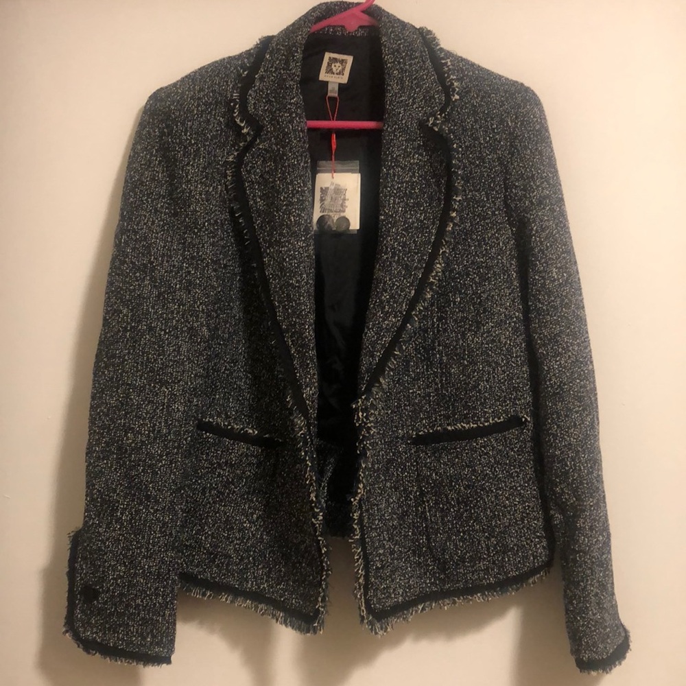Anne Klein Fringed Blazer Sz 12